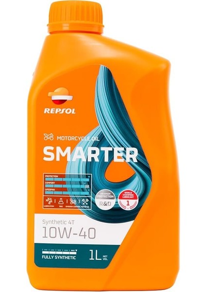 Repsol Smarter Synthetic 4t 10W-40 1 Lt. Motosiklet Yağı