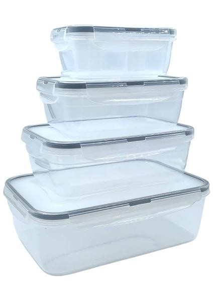 ® 4'lü Sızdırmaz Kilitli Saklama Kabı Seti