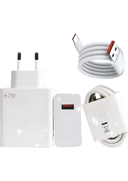 Type-C 67W (Watt) Ultra Hızlı Şarj Aleti Adaptör Kablo Set