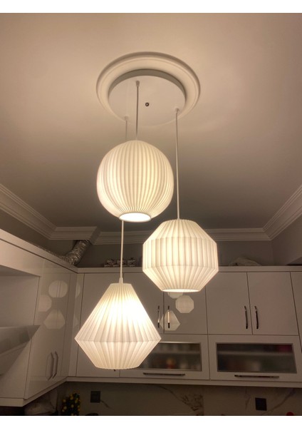 “zen Trio 3’lü Avize – Bohem ve Modern Dekoratif Sarkıt Aydınlatma (Salon, Mutfak, Yatak Odası)”