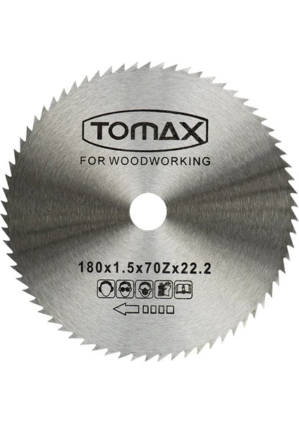 Ağaç Daire Testeresi (Elmassız) 180X1,5 Diş 70Z