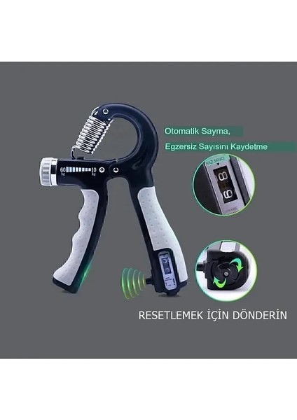 Ayarlı (Sayaçlı) El Yayı 5-60 kg Ayarlanabilir Bilek Kas Güçlendirme Aleti Kaydırmaz Damar Çıkartıcı modelleri