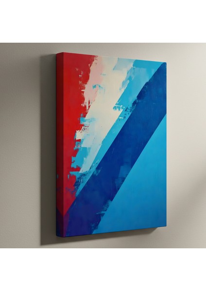 Soyut Mavi ve Kırmızı Tonlar Tablosu