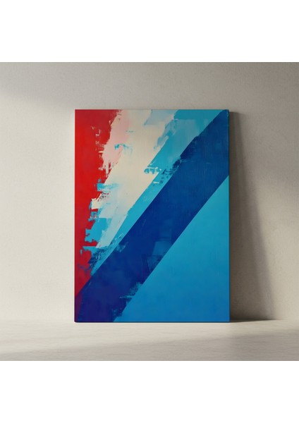 Soyut Mavi ve Kırmızı Tonlar Tablosu fiyatları