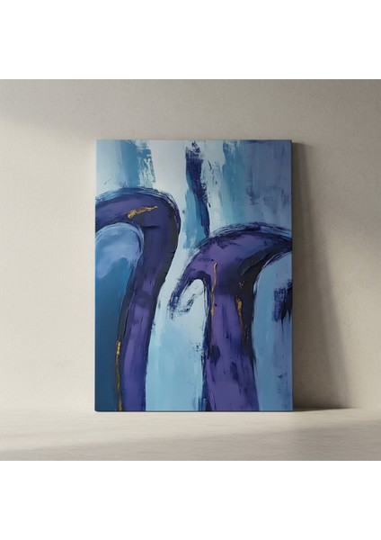 Mavi ve Mor Soyut Sanat Tablosu fiyatları