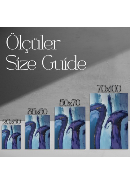 Mavi ve Mor Soyut Sanat Tablosu modelleri