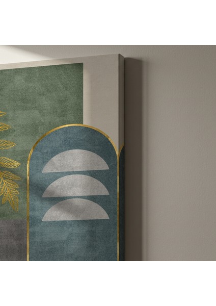 Altın Varaklı Geometrik Soyut Tablo indirimleri