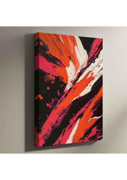 Soyut Kırmızı Akrilik Tablo