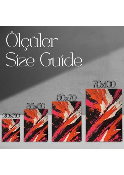 Soyut Kırmızı Akrilik Tablo modelleri