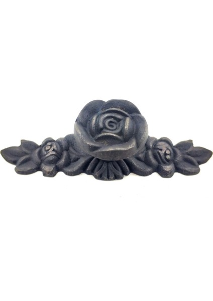 Antika Tarz Dekoratif Pirinç Gül Düğme - 30X100 Mm, Oksit