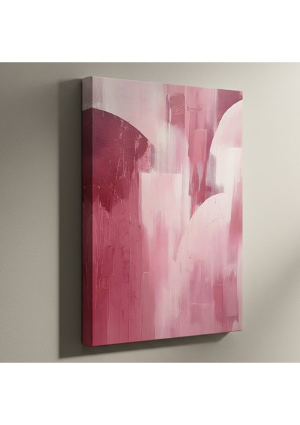 Soyut Pembe Tonları Akrilik Tablo