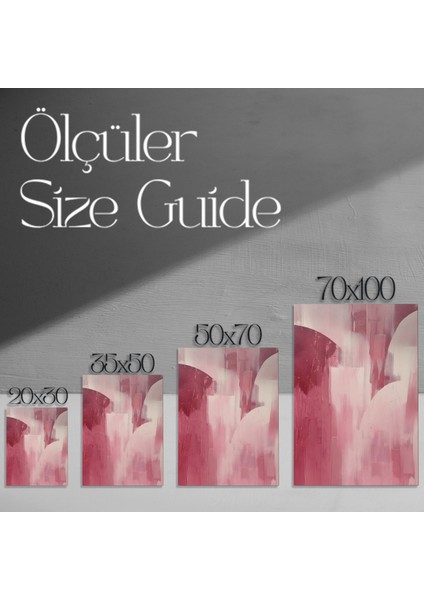 Soyut Pembe Tonları Akrilik Tablo modelleri