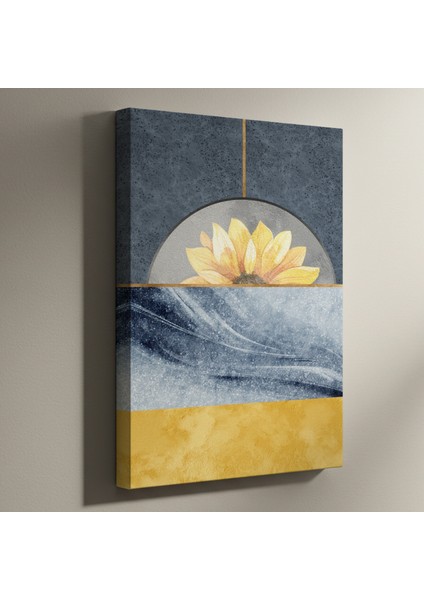 Ayçiçeği ve Soyut Desenler Tablosu