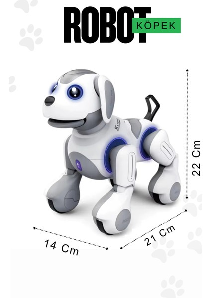Robot Köpek Full Fonksiyon Şarjlı Interaktif Akıllı Sesli Işıklı Yürüme ve Dans Etme Özellikli indirimleri