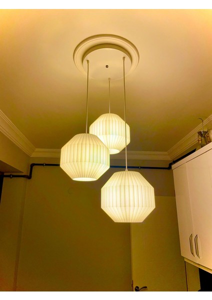 Origami Modern Bohem 3lü Sarkıt Avize Oturma Odası,salon,çocuk Odası,ofis Şık ve Rustik Aydınlatma fırsatları