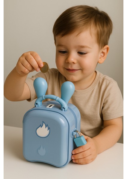 Kilitli Tavşan Tasarımlı Çanta Kumbara fırsatları