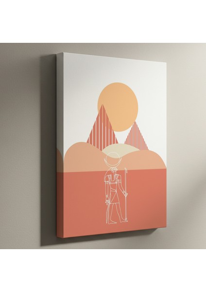 Mısır Tanrısı Horus Soyut Sanat Tablosu