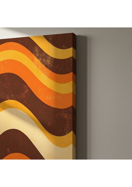 Retro Dalgalar Soyut Sanat Tablosu indirimleri