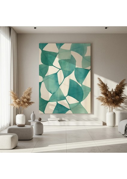 Soyut Yeşil Tonları Tablosu fırsatları