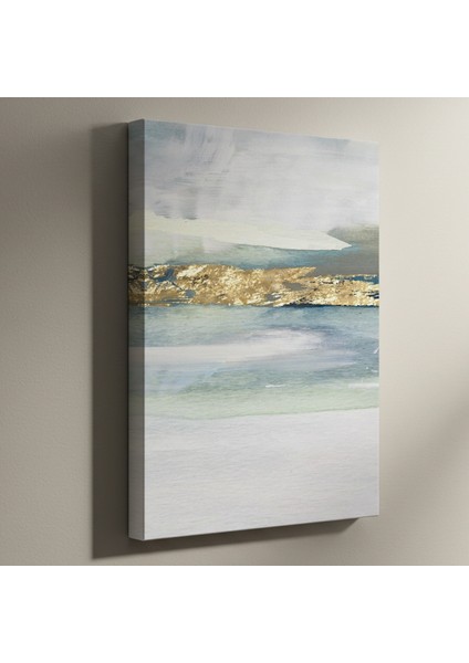 Soyut Altın Detaylı Modern Sanat Tablosu