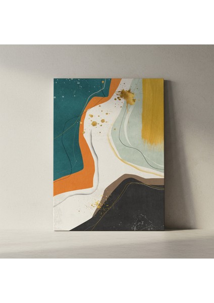 Soyut Desenler ve Altın Detaylar Tablosu fiyatları