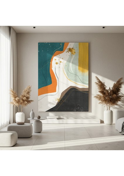 Soyut Desenler ve Altın Detaylar Tablosu fırsatları