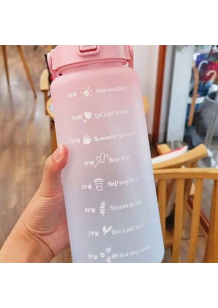 Günlük Motivasyon Su Matarası 2 Litre