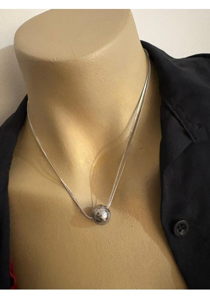 Çelik Yuvarlak Detaylı Çift Zincir Kolye fiyatları