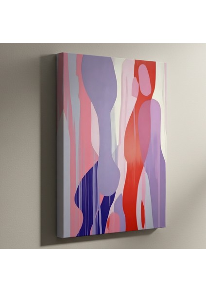 Soyut Pembe Tonları Akrilik Tablo