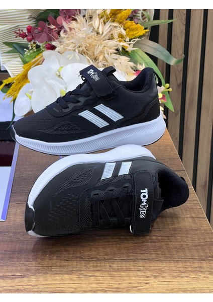 Çocuk Ortopedik Su Geçirmez Spor Ayakkabı-Siyah-Beyaz modelleri