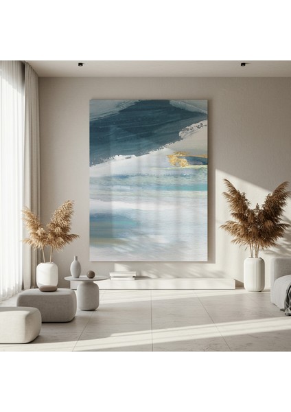 Soyut Mavi ve Gold Detaylar Tablosu fırsatları