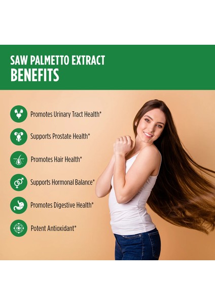 Saw Palmetto Pygeum Vitamin Cüce Palmiye Afrika Eriği Organic Nettle Root Serenoa Repens