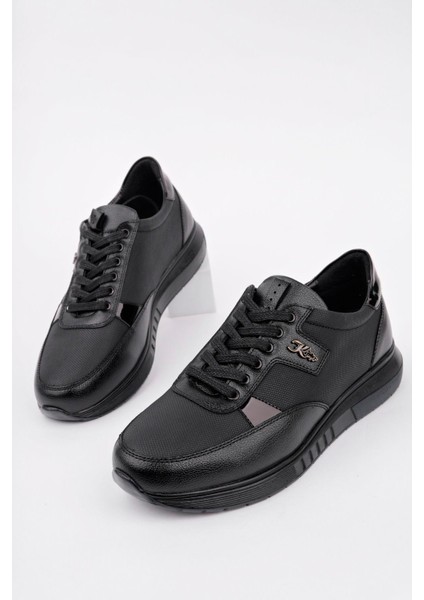 Erkek Bağcıklı Poli Taban Günlük Spor Ayakkabı- Siyah modelleri