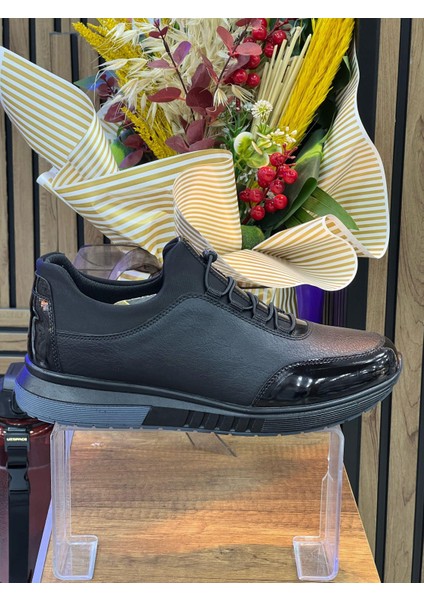 Erkek Bağcıklı Deri Ayakkabı-Siyah modelleri
