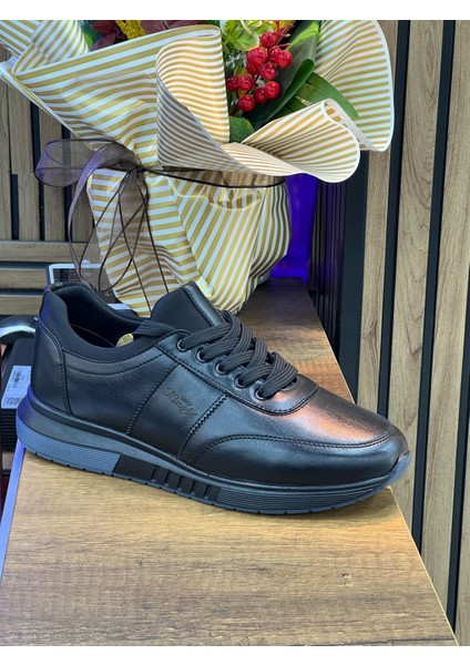 Erkek Bağcıklı Deri Ayakkabı-Siyah modelleri