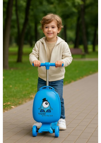 Valiz - Scooter Valiz - Wexta Heybee Serisi Çıkarılabilir Sırt Çantalı Mavi Scooter fiyatları