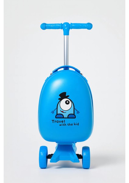 Valiz - Scooter Valiz - Wexta Heybee Serisi Çıkarılabilir Sırt Çantalı Mavi Scooter modelleri