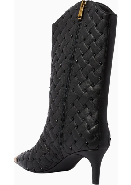 Regent Crystal 65 Siyah Deri Bot, Şık ve Zarif Bilek Botu fırsatları