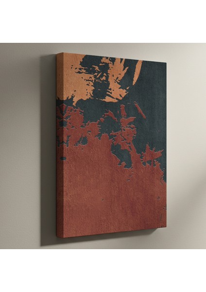 Soyut Metalik Dokulu Sanat Tablosu