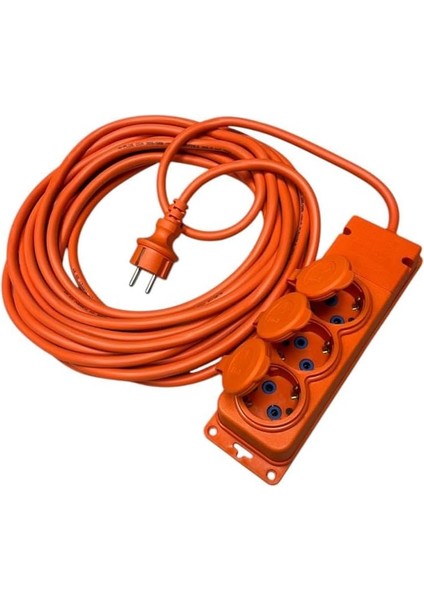 Uzatma Kablosu - 20 Metre, 3x2,5mm Kablo Kesiti, IP44 Su Sıçrama Koruması, Seyyar Prizli, Dış Mekan ve Iç Mekan Kullanımı Için 3WAY-20325-F Bylion