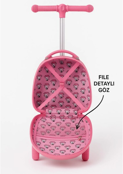 Valiz - Scooter Valiz - Wexta Heybee Serisi Çıkarılabilir Sırt Çantalı Pembe Scooter fiyatları