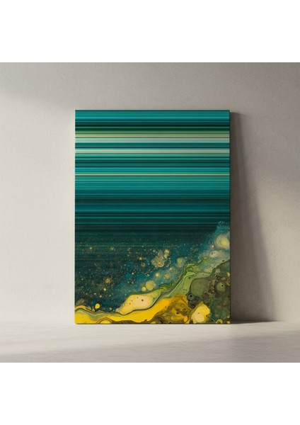 Soyut Yeşil Tonları Akrilik Tablo fiyatları