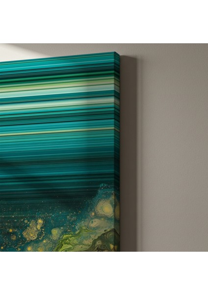 Soyut Yeşil Tonları Akrilik Tablo indirimleri