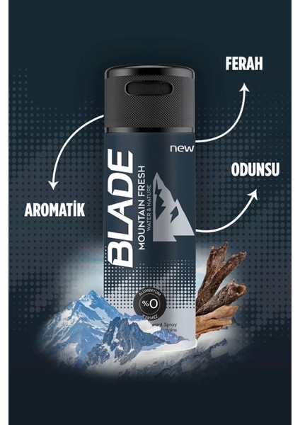 2 Adet Mountain Fresh Erkek Deodorant 150ML Leke Bırakmaz indirimleri