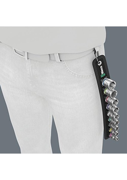 05003973001 Zyklop Lokma Anahtarlar, Belt B 4, 3/8 Inç Tahrikli Tutma Fonksiyonlu, 9 Parça modelleri