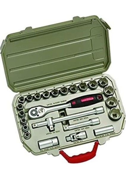 Crescent CTK25EU Profesyonel Lokma Anahtar Takımı, 1/2", 25 Parça, Metrik