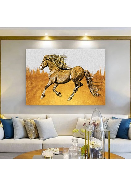 Kara Panter Posteri, Siyah ve Altın Renkli Soyut Panter Kanvası, Büyük Dijital Baskı modelleri