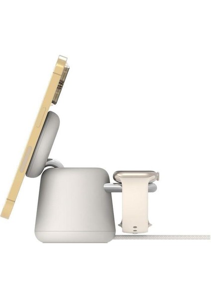 WIZ020VFH37 Boostcharge Pro Kablosuz 2'si 1 Arada Magsafe (15 W) Şarj Istasyonu - Beyaz indirimleri