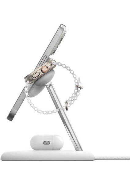 WIZ023VFWH Qi2 15W 3in1 Magsafe Şarj Standı - Beyaz fiyatları