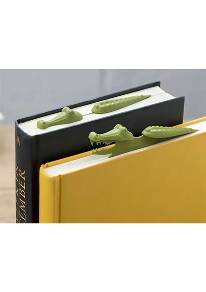 Timsah Kitap Ayracı | Eğlenceli Çocuk ve Yetişkin Kitap Belirleyici | 9,5 cm x 2,6 cm